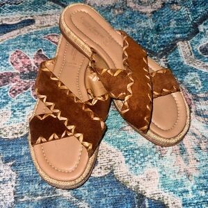 Elegant Tan Suede Women's Sandals